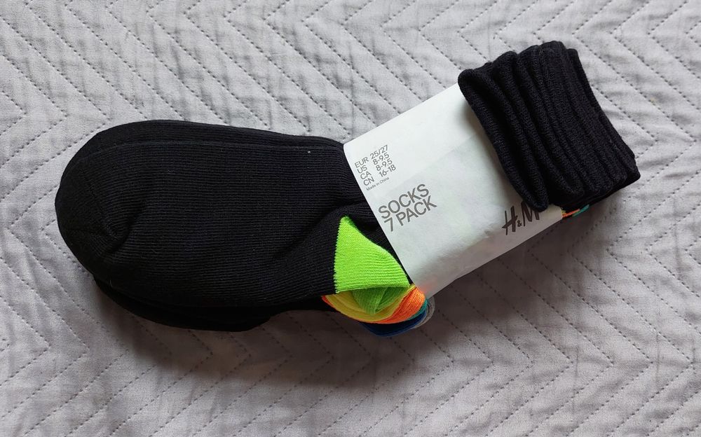 Skarpety zestaw 7pak 25-27 nowe H&M dni tygodnia