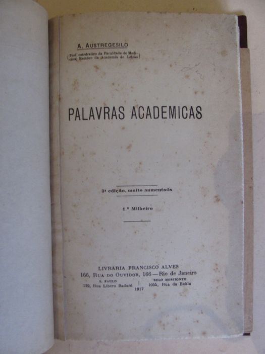 Palavras Académicas de A. Austregesilo (1917)