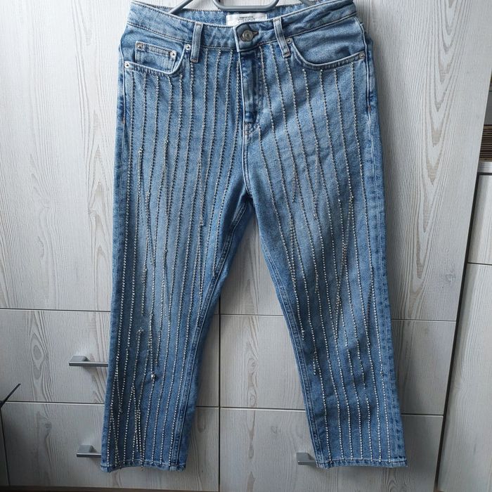 Jeansy damskie z cyrkoniami r 36 28/28