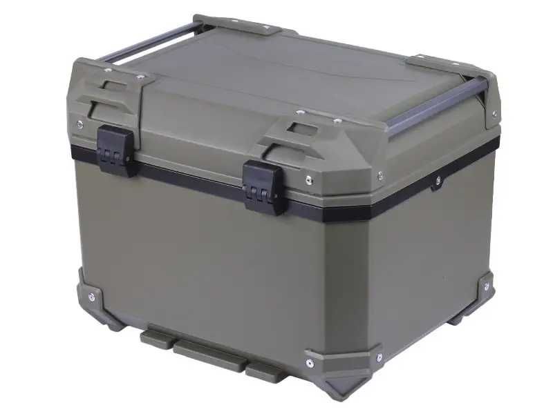 Кофр прямокутний YBX для мотоцикла, пластиковий, зелений, 45 літрів