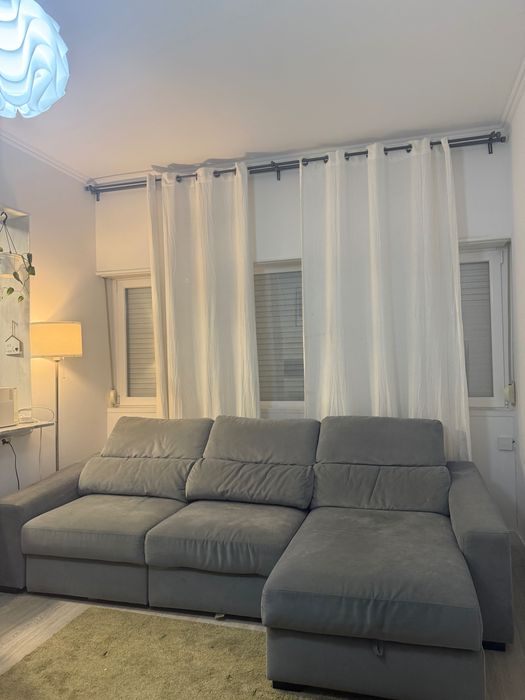 Sofá chaise longe e sofá cama