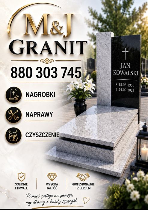 Nagrobki, groby, granit