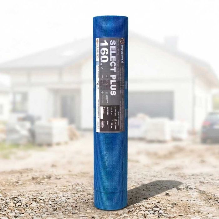 Siatka elewacyjna z włókna szklanego 160 g 1 x 50m SELECT PLUS Atest ETICS