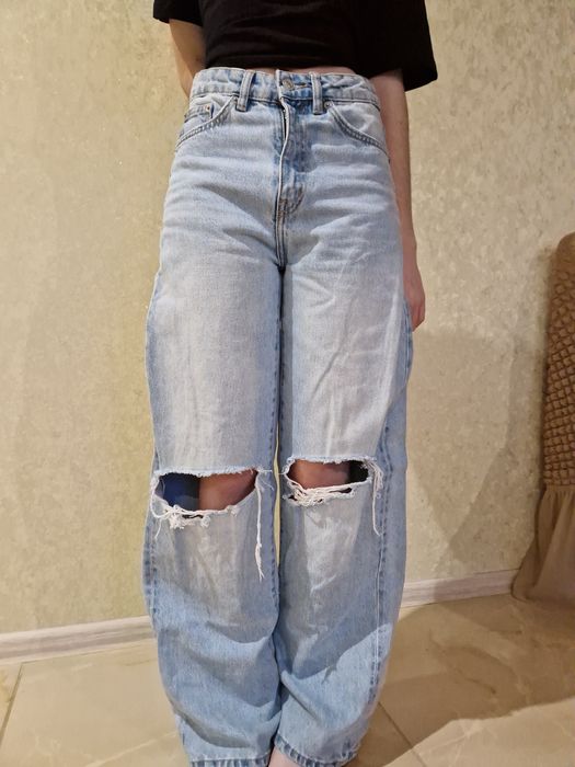 штаны джинсы zara