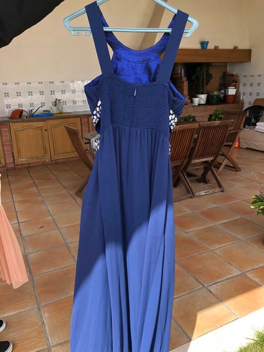 Vestido cerimónia azul escuro