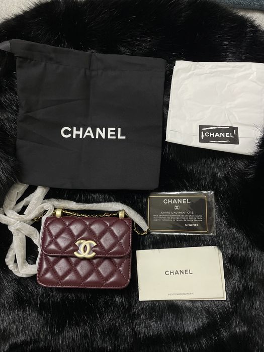Сумка Chanel mini classic bordo (бургунді,марсала)