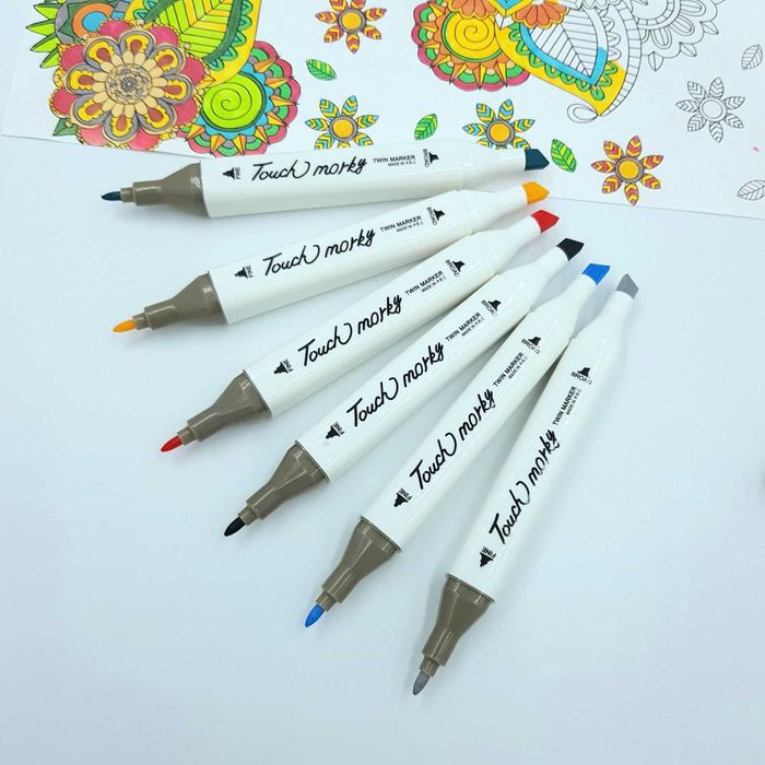 Набор двусторонних маркеров для скетчинга с сумкой-чехлом Touch 48 шт.