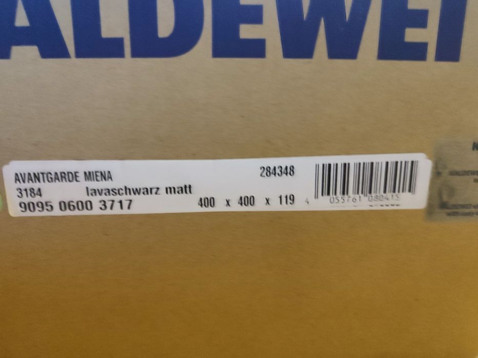 Kaldewei Miena Umywalka 400 x 400 mm Lava Black