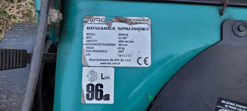 Kosiarka spalinowa NAC  silnik 6 KM Briggs&stratton  quantum I/C 60