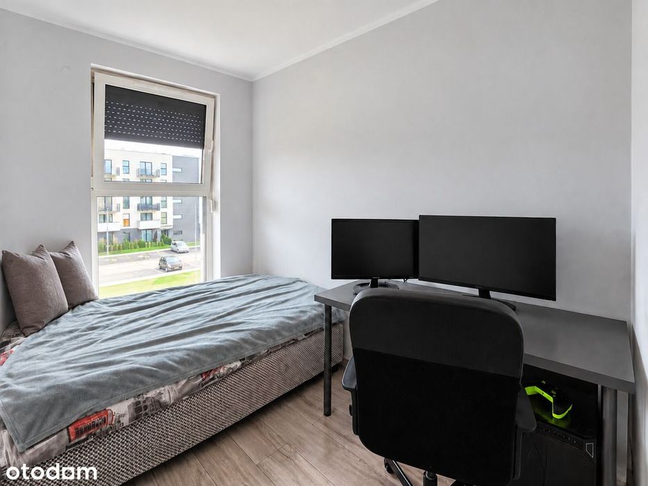Dwa pokoje, garderoba, duży balkon, nowe osiedle