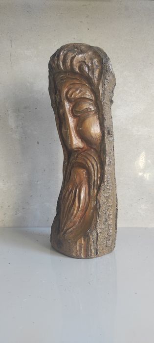 Jezus Frasobliwy Piękna  figura z drewna