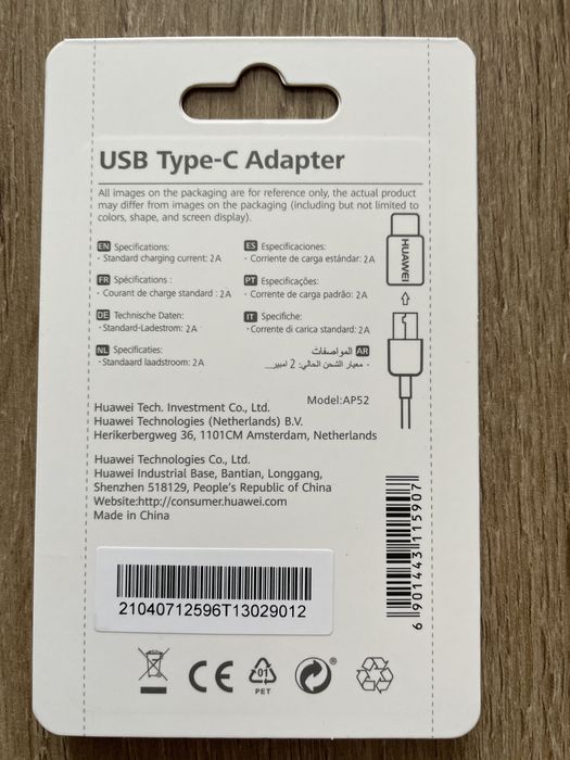 Adapter HUAWEI AP52 microUSB do USB-C