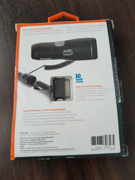 Ipod iphone ipad ladowarka samochodowa