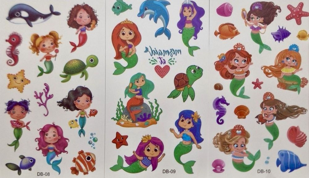 Syreny tatuaże zmywalne