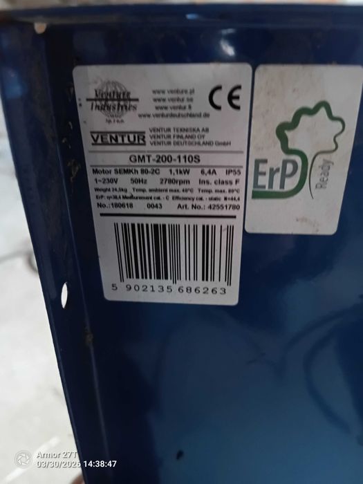 Wentylator dmuchawa odciąg