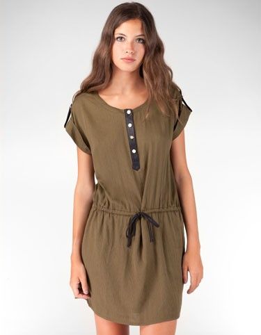 STRADUVARIUS militarna sukienka tunika M 38 military look