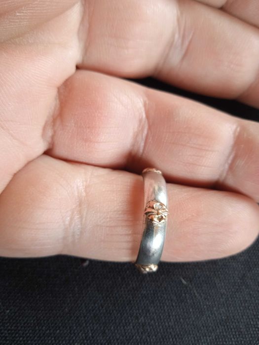 Aliança ouro e prata T19, anos 60