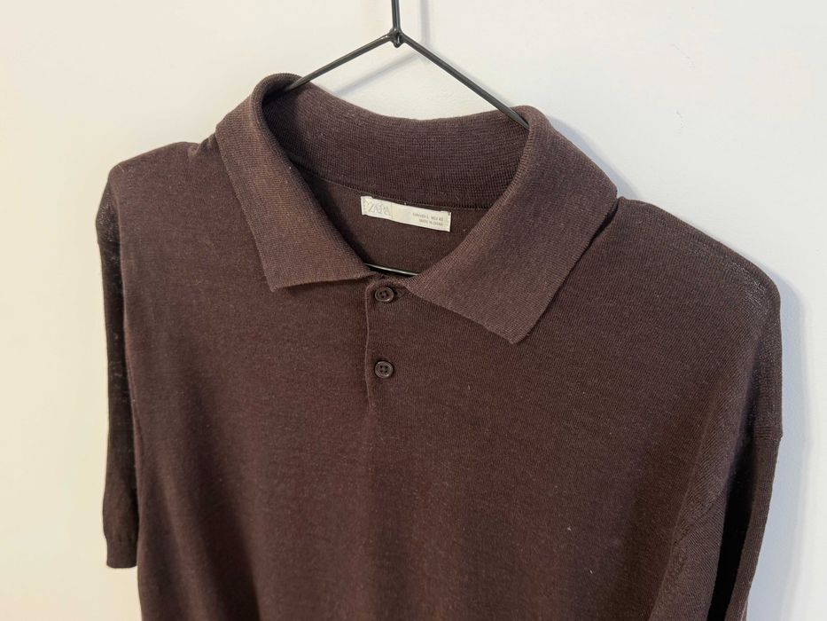 Чоловіче шовково - лляне поло Zara