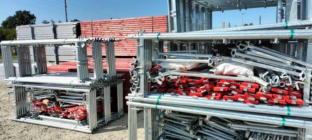 Rusztowanie 150 m2 nowe system plettac 70 platek