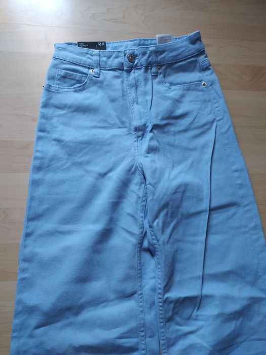 NOWE spodnie jeansowe damskie szerokie r. S H&M