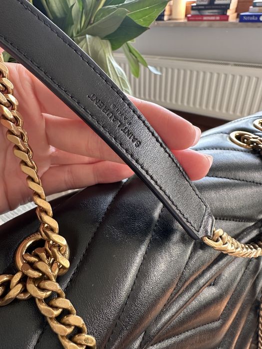 Torebka YSL, Loulou medium, lambskin, czarna, oryginal