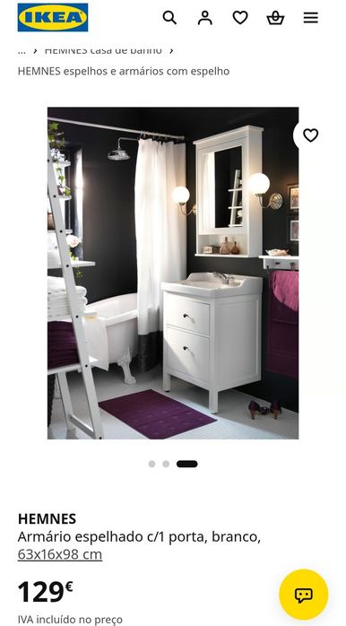 Móvel  com espelho Ikea Hemnes