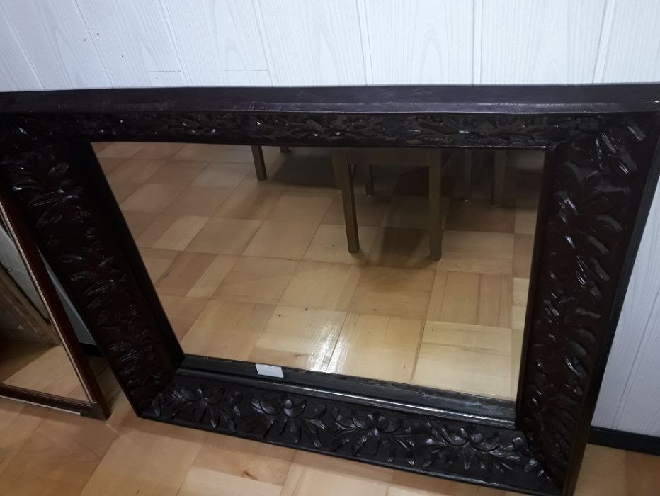 Piękne Duże Lustro drewniana rzeźbiona rama