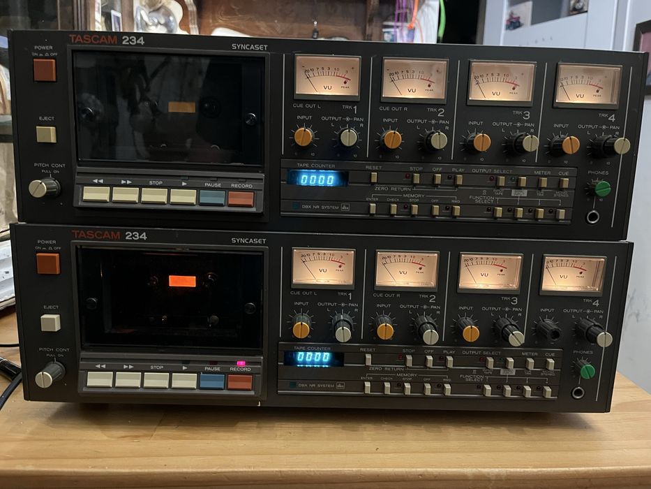 2x magnetofon tascam 234 syncaset multitracker