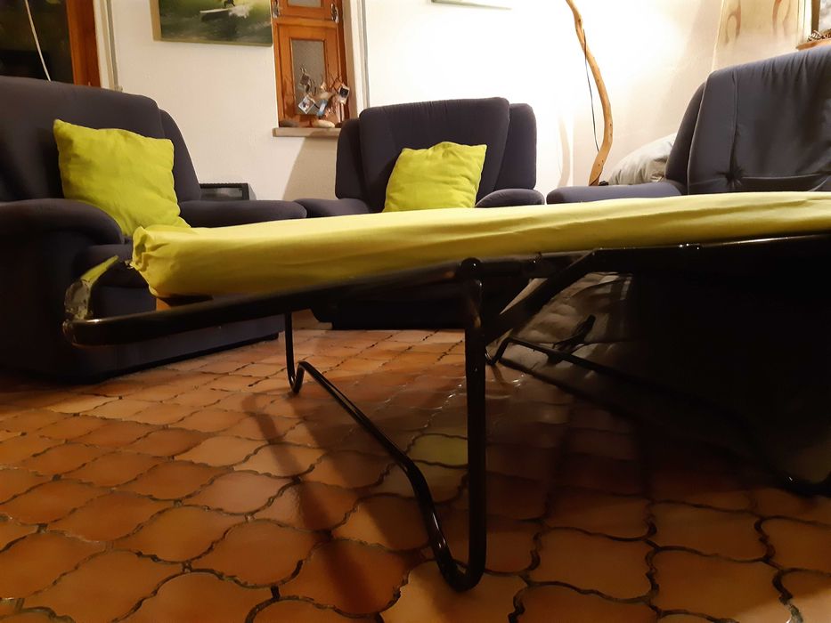 Conjunto de 3 Sofás em veludo, com sofá-cama