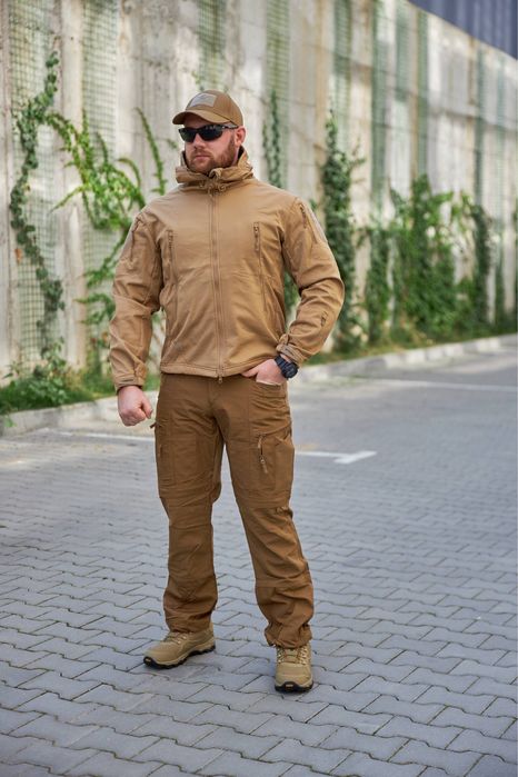 Куртка демісезонна Койот Soft Shell Shadow тактична водонепроникна