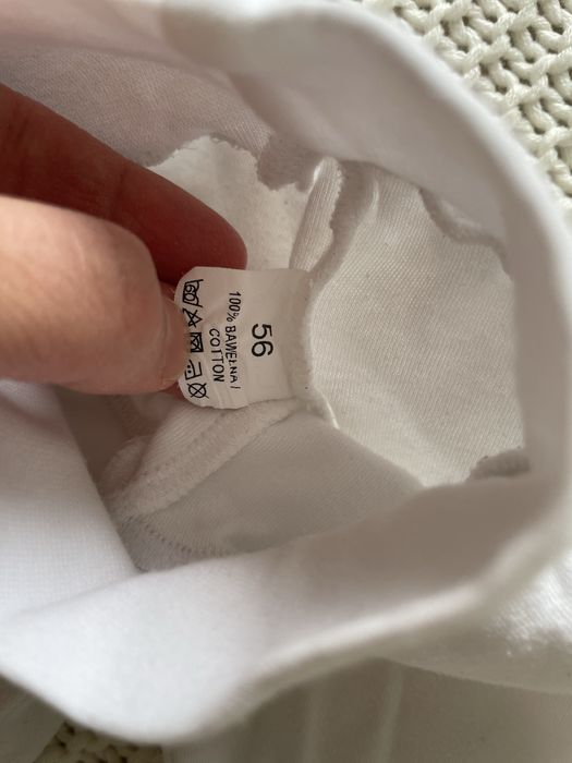 Spodenki niemowlęce białe całe ze stopami 56 100% bawełna
