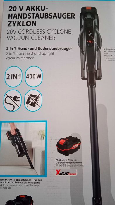 Akumulatorowy odkurzacz ręczny cyklonowy SWITCH ON SOHAZ 20 A1, NOWY