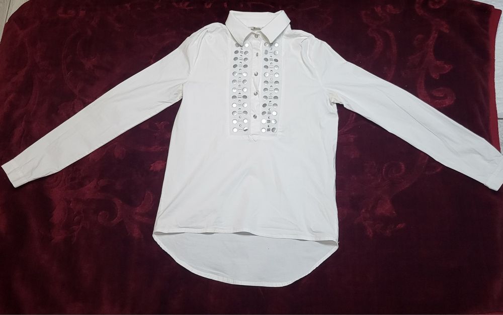 Koszula bluzka damska elegancka wizytowa z kołnierzykiem r S/M,36/38