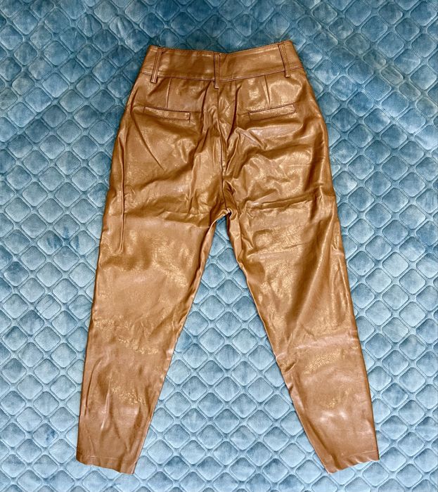 Шкіряні завужені штани