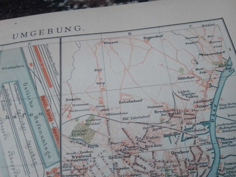 Szczecin  oryginalny plan miasta z XIX w. do aranżacji wnętrza