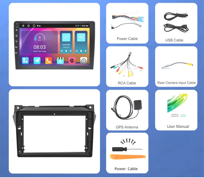 RÁDIO GPS ANDROID 13 SUZUKI ALTO 09-13