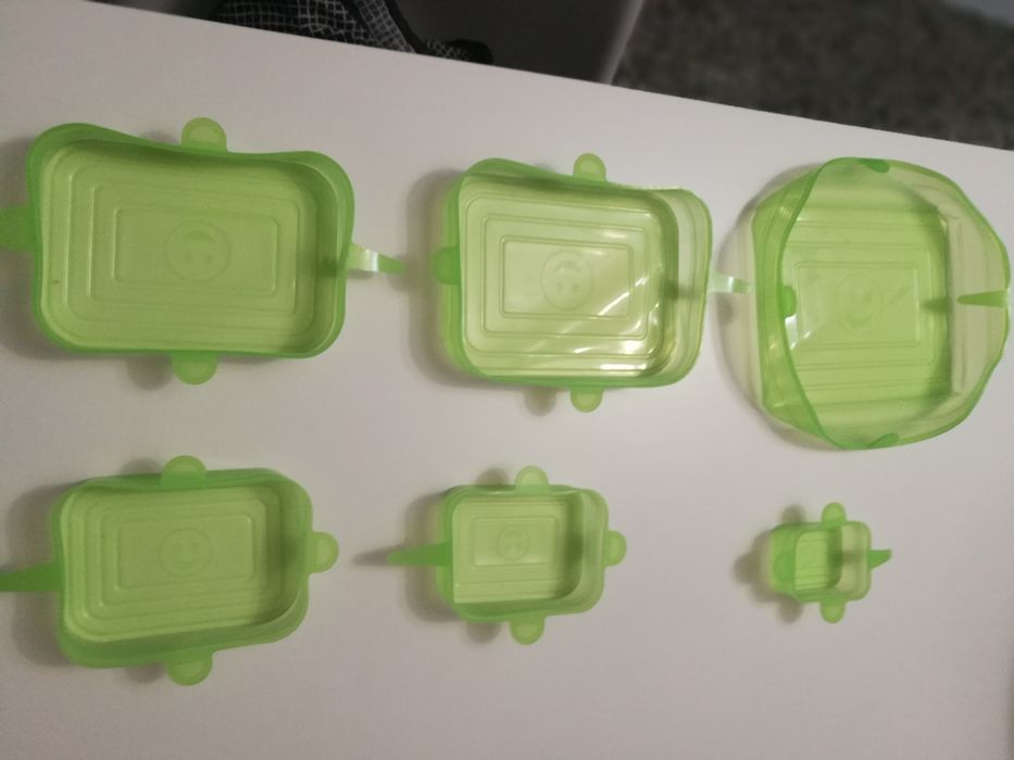 6 Tampas silicone vedantes Novas vários tamanhos  1 euro as 6