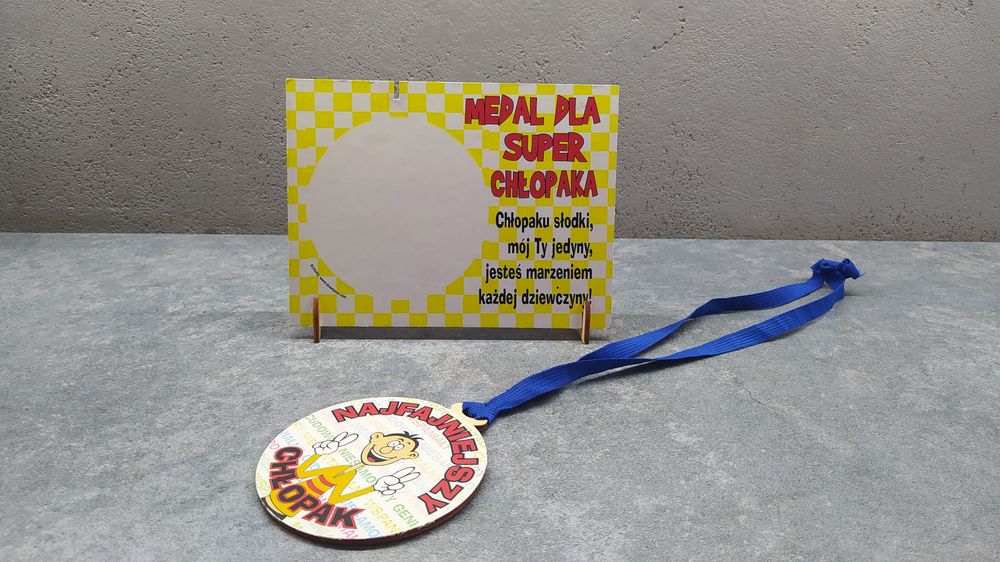 Medal  najfajniejszego chłopaka. Dzień Chłopaka