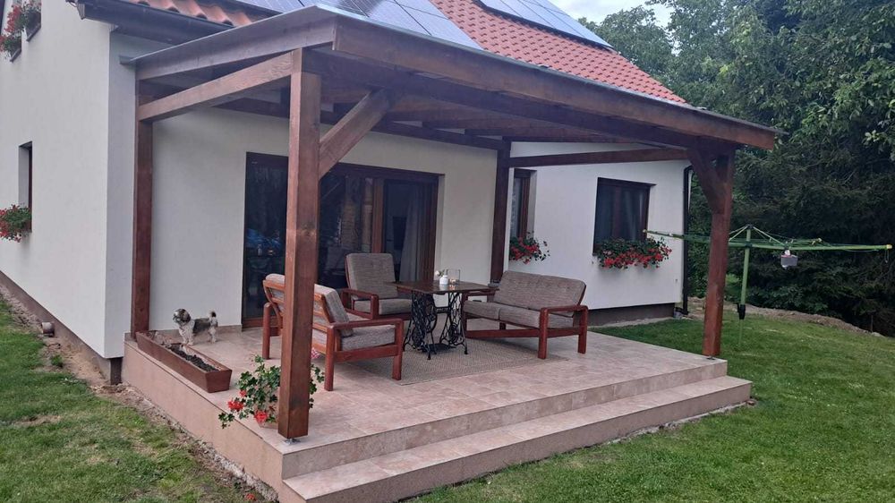 Zadaszenia tarasu z poliwęglanu,  tarasy z deski kompozytowej