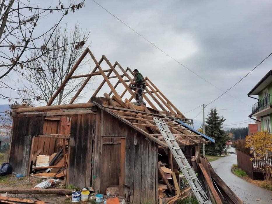 Rozbiórka stodół  skup starego drewna rozbiórki