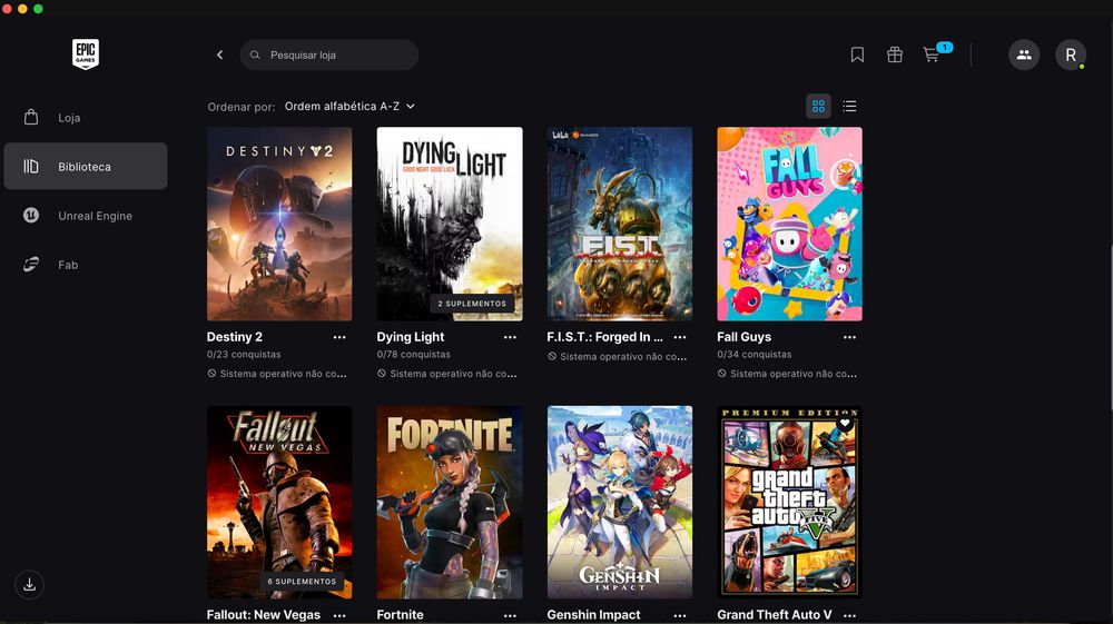 vendo conta da epic games