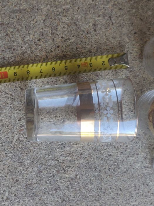 Copos com filamento em ouro