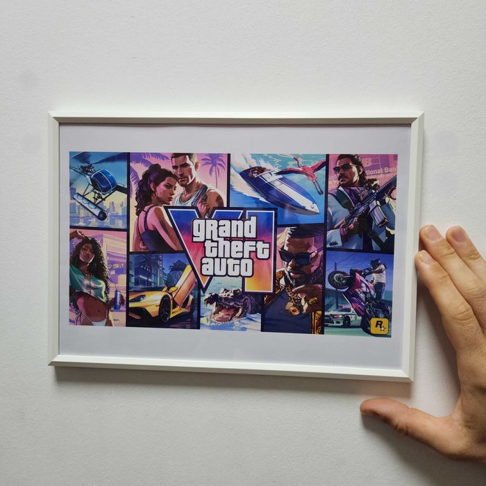 Quadro Retrato GTA 6 Realista 21x30 cm