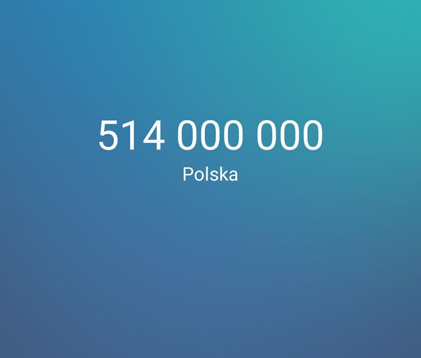 Platynowy numer telefonu 514. 000 000