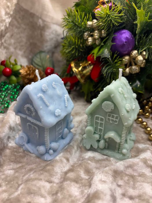 Piękna świeca świeczka domek z piernika