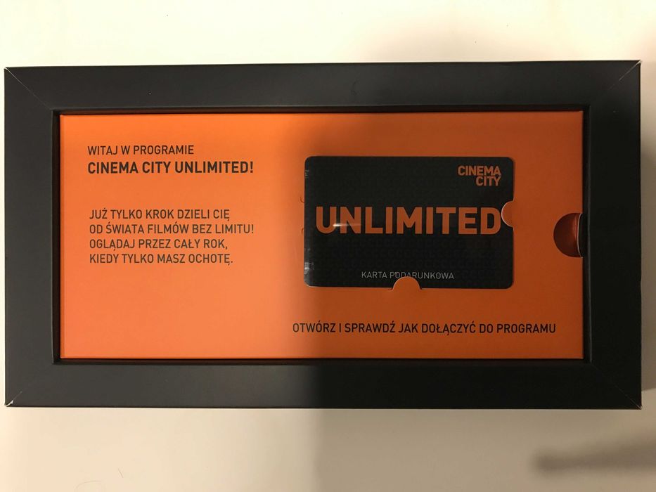 bilety kino voucher CINEMA CITY UNLIMITED na cały rok