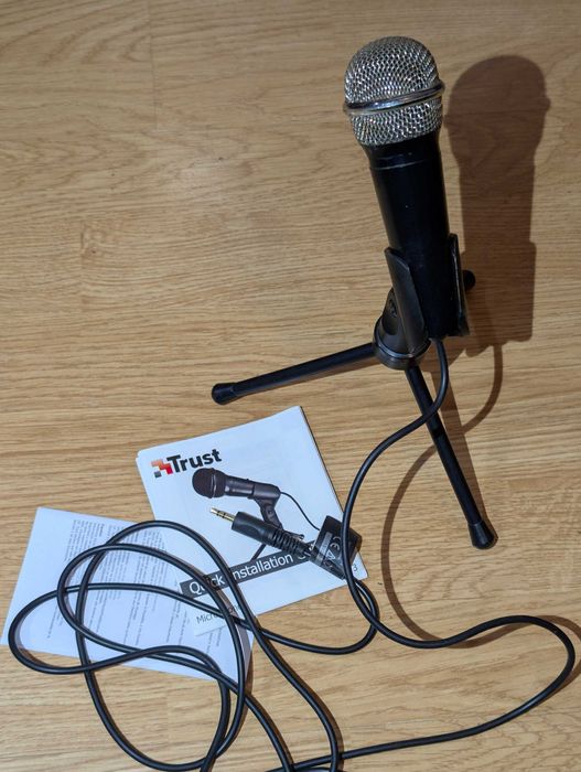 Mikrofon TRUST Starzz kierunkowy, do streamingu, statyw, jack 3.5mm