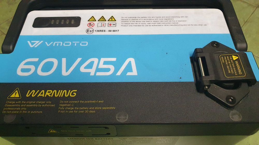 Akumulator nowej generacji litowo- jon Super Soco CPX 60v 45 Ah