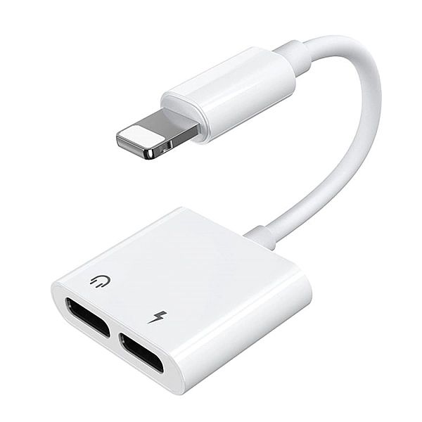 Joyroom adapter przejściówka rozdzielacz słuchawkowy Lightning - 2x Li