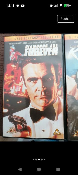 5 cassetes VHS da série James Bond 007